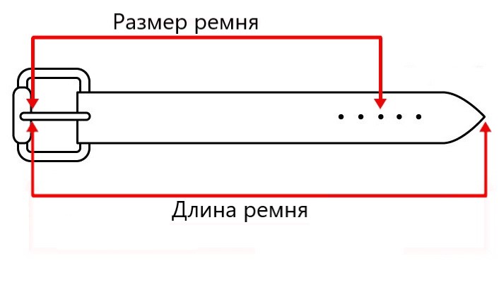 Размер ремня
